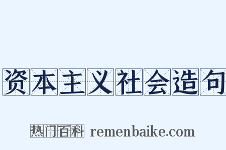 资本主义社会造句是什么意思的图片